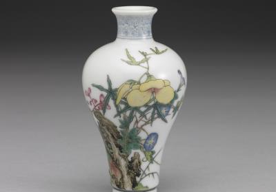 图片[2]-Vase with flower in falangcai painted enamels, Qianlong reign (1736-1795), Qing dynasty-China Archive